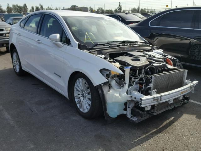 3FA6P0LUXER257068 - 2014 FORD FUSION SE WHITE photo 1