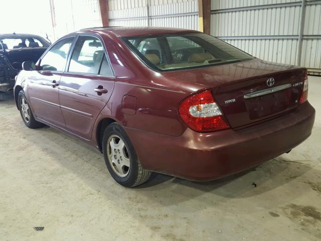 4T1BF32K23U042184 - 2003 TOYOTA CAMRY LE RED photo 3