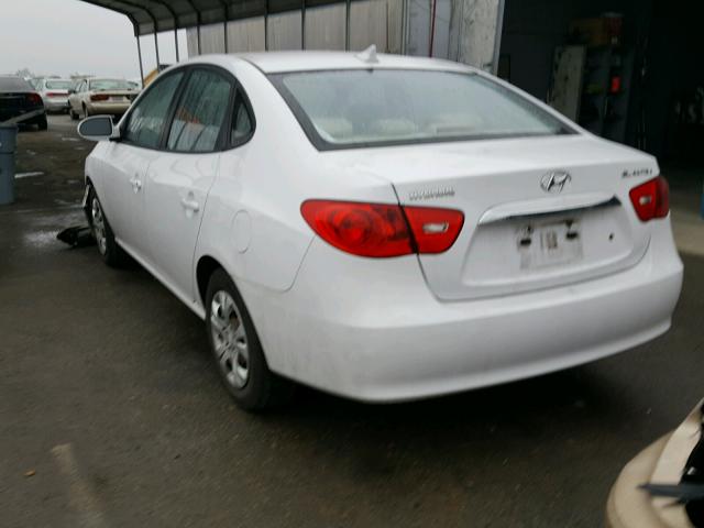 KMHDU4AD4AU955453 - 2010 HYUNDAI ELANTRA BL WHITE photo 3