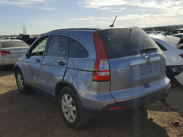 JHLRE48507C097308 - 2007 HONDA CR-V EX BLUE photo 3