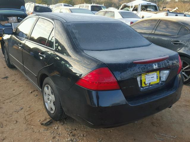 3HGCM56496G707631 - 2006 HONDA ACCORD LX BLACK photo 3