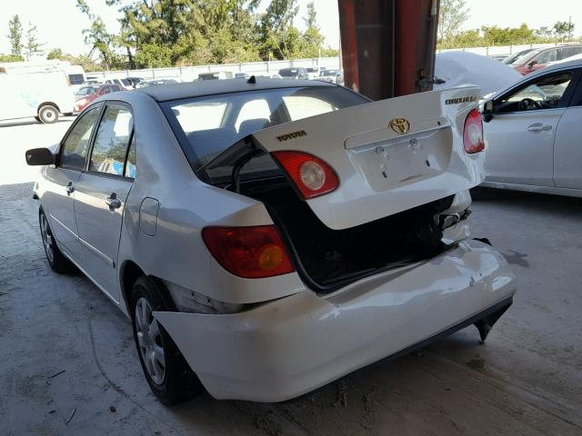 1NXBR32E14Z303307 - 2004 TOYOTA COROLLA CE WHITE photo 3