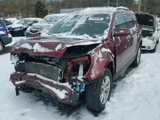 2GNALCEKXH6224457 - 2017 CHEVROLET EQUINOX LT BURGUNDY photo 2