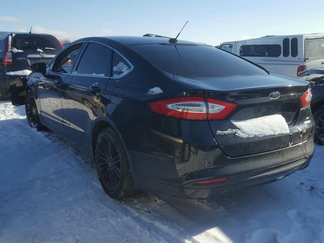 3FA6P0HD3ER135077 - 2014 FORD FUSION SE BLACK photo 3