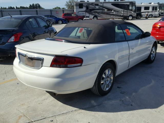 1C3EL75R75N614071 - 2005 CHRYSLER SEBRING GT WHITE photo 4