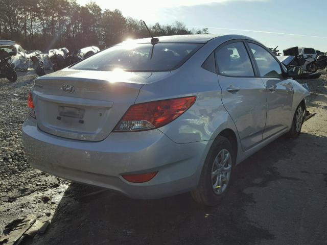 KMHCT4AEXDU521484 - 2013 HYUNDAI ACCENT GLS SILVER photo 4