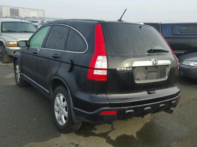 JHLRE48778C066186 - 2008 HONDA CR-V EXL BLACK photo 3