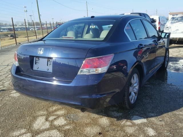 1HGCP26858A109112 - 2008 HONDA ACCORD EXL BLUE photo 4