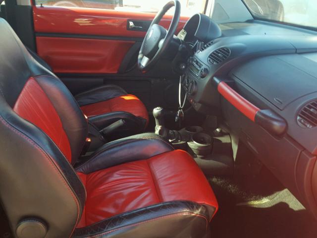 3VWCD21C03M441406 - 2003 VOLKSWAGEN NEW BEETLE RED photo 5