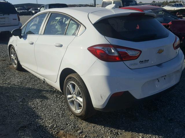 3G1BE6SM3HS573386 - 2017 CHEVROLET CRUZE LT WHITE photo 3