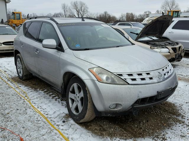 JN8AZ08W44W340665 - 2004 NISSAN MURANO SL SILVER photo 1