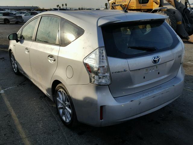 JTDZN3EU1E3332198 - 2014 TOYOTA PRIUS V SILVER photo 3