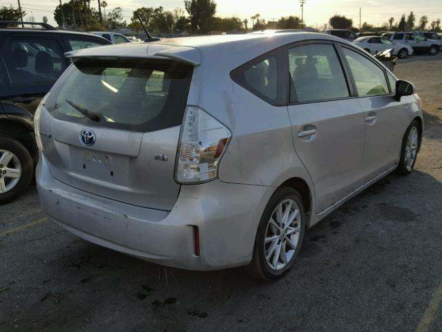 JTDZN3EU1E3332198 - 2014 TOYOTA PRIUS V SILVER photo 4