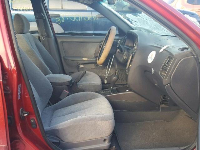 KMHDN46D04U801655 - 2004 HYUNDAI ELANTRA GL RED photo 5