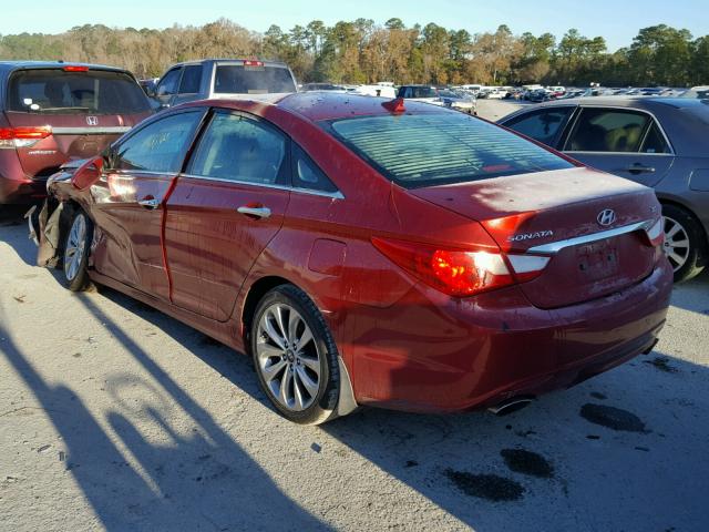 5NPEC4AB9CH444554 - 2012 HYUNDAI SONATA SE RED photo 3