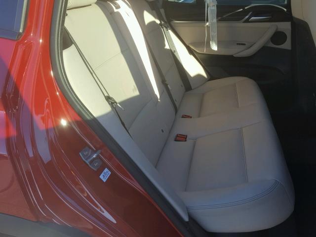 5UXWX9C54F0D47200 - 2015 BMW X3 XDRIVE2 RED photo 6