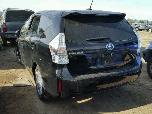 JTDZN3EU4EJ015365 - 2014 TOYOTA PRIUS V BLACK photo 3