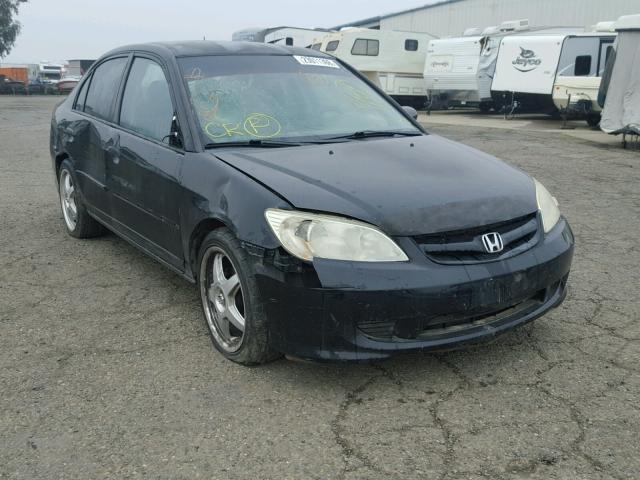 2HGES16564H522952 - 2004 HONDA CIVIC LX BLACK photo 1