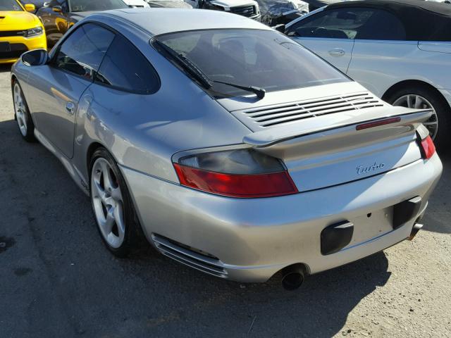 WP0AB29941S686450 - 2001 PORSCHE 911 TURBO SILVER photo 3