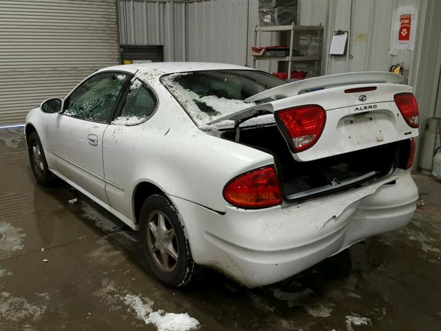 1G3NL12T9YC419677 - 2000 OLDSMOBILE ALERO GL WHITE photo 3