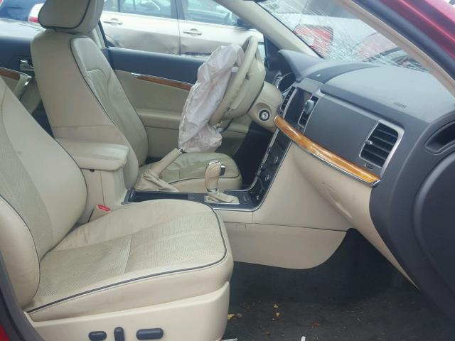 3LNHL2GC5AR755065 - 2010 LINCOLN MKZ Rojo foto 5