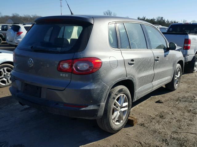 WVGAV7AXXBW502150 - 2011 VOLKSWAGEN TIGUAN S GRAY photo 4