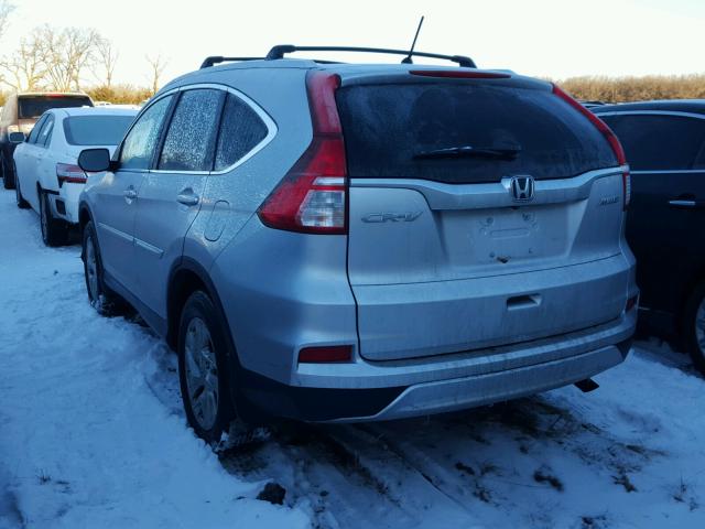 5J6RM4H51GL067258 - 2016 HONDA CR-V EX SILVER photo 3