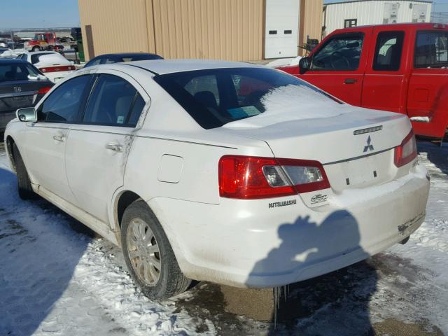 4A32B2FF5AE003276 - 2010 MITSUBISHI GALANT FE WHITE photo 3