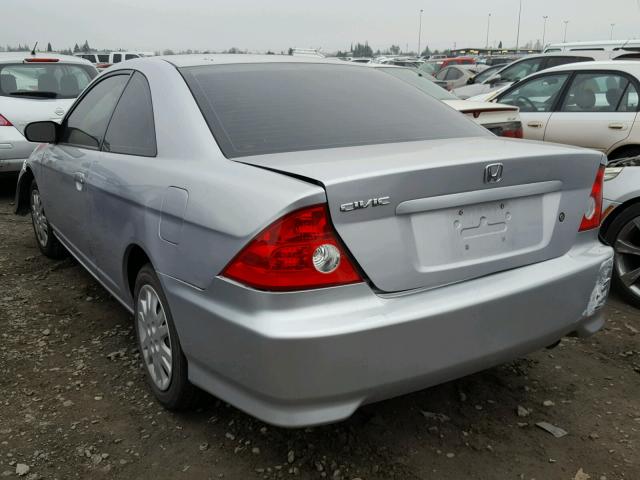 1HGEM22554L052566 - 2004 HONDA CIVIC LX SILVER photo 3