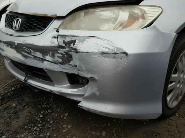 1HGEM22554L052566 - 2004 HONDA CIVIC LX SILVER photo 9