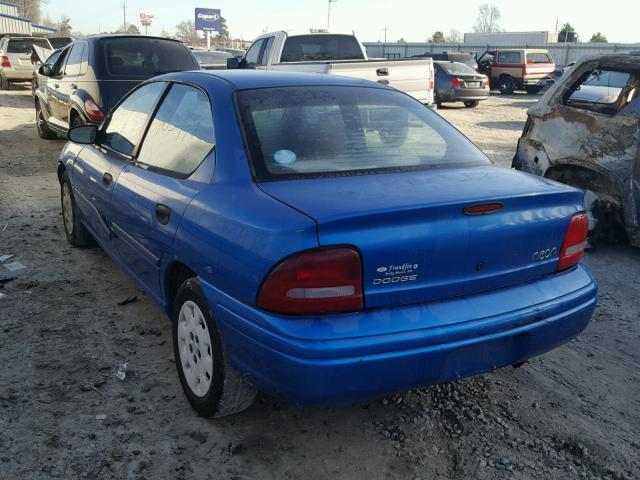 1B3ES47CXWD690592 - 1998 DODGE NEON HIGHL BLUE photo 3