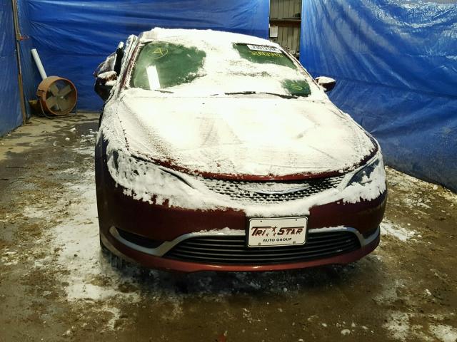 1C3CCCABXFN590889 - 2015 CHRYSLER 200 LIMITE BURGUNDY photo 9