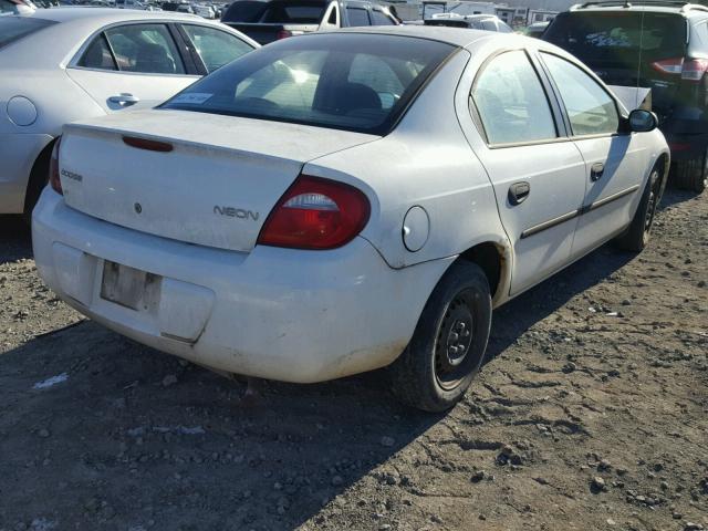 1B3ES26C74D636055 - 2004 DODGE NEON BASE WHITE photo 4