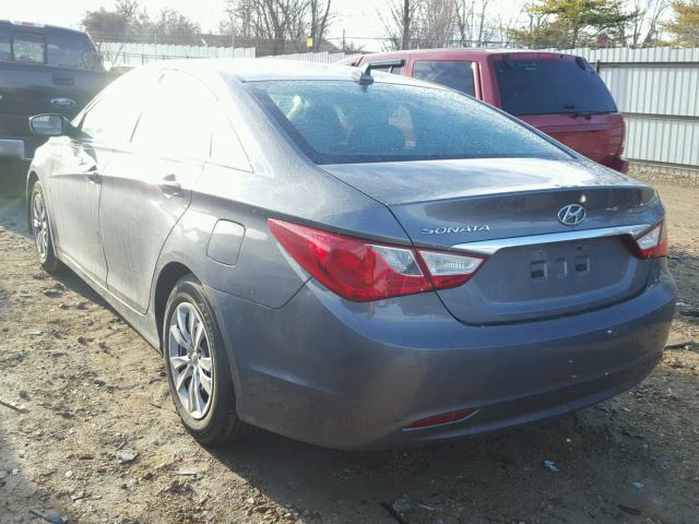 5NPEB4ACXBH037871 - 2011 HYUNDAI SONATA GLS GRAY photo 3