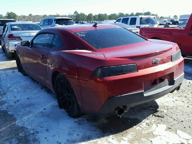 2G1FB1E34F9258090 - 2015 CHEVROLET CAMARO LS RED photo 3