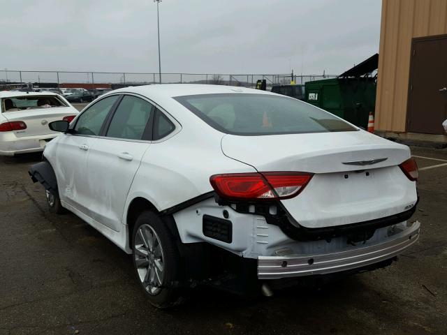 1C3CCCAB3GN120639 - 2016 CHRYSLER 200 LIMITE WHITE photo 3