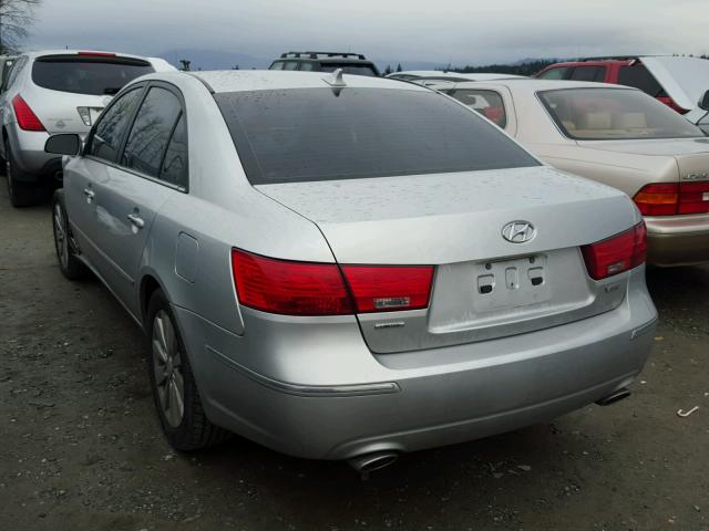 5NPEU46F69H536769 - 2009 HYUNDAI SONATA SE SILVER photo 3