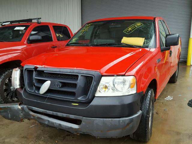 1FTRF12W07KD35822 - 2007 FORD F150 RED photo 2