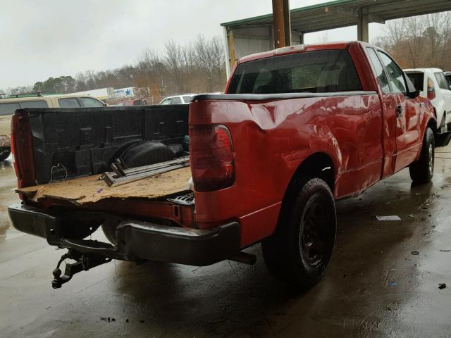 1FTRF12W07KD35822 - 2007 FORD F150 RED photo 4