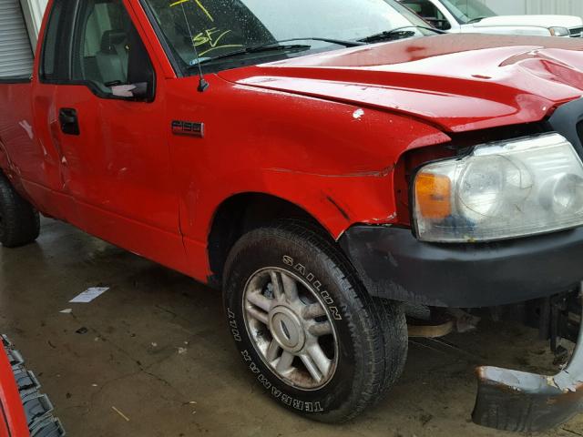 1FTRF12W07KD35822 - 2007 FORD F150 RED photo 9