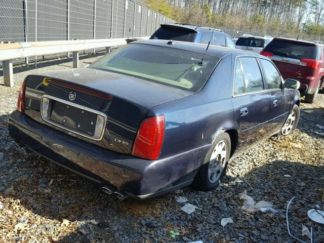 1G6KE54YX3U181342 - 2003 CADILLAC DEVILLE DH BLUE photo 4