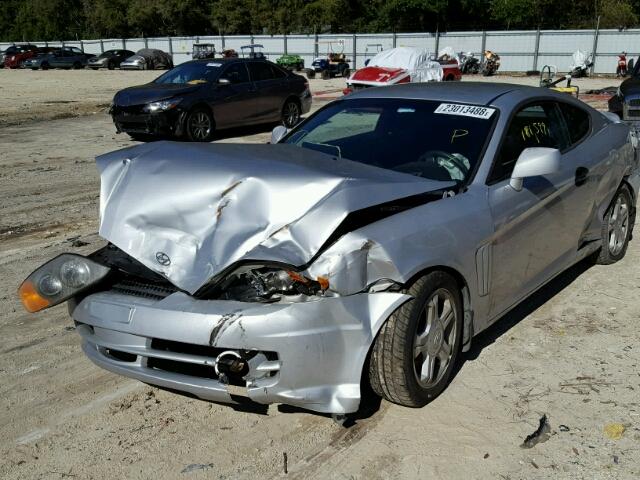 KMHHM65D14U115545 - 2004 HYUNDAI TIBURON SILVER photo 2