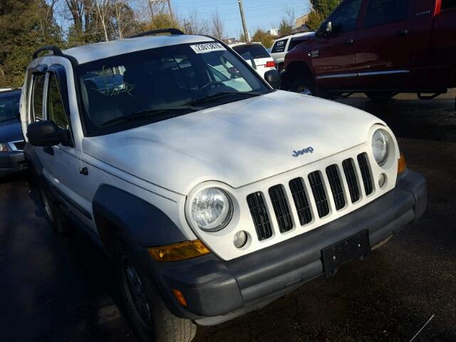 1J4GL48K06W247795 - 2006 JEEP LIBERTY SP WHITE photo 1