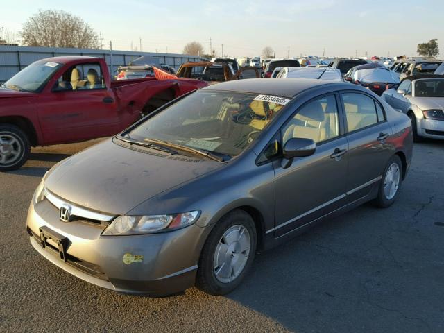 JHMFA36236S010311 - 2006 HONDA CIVIC HYBR GRAY photo 2