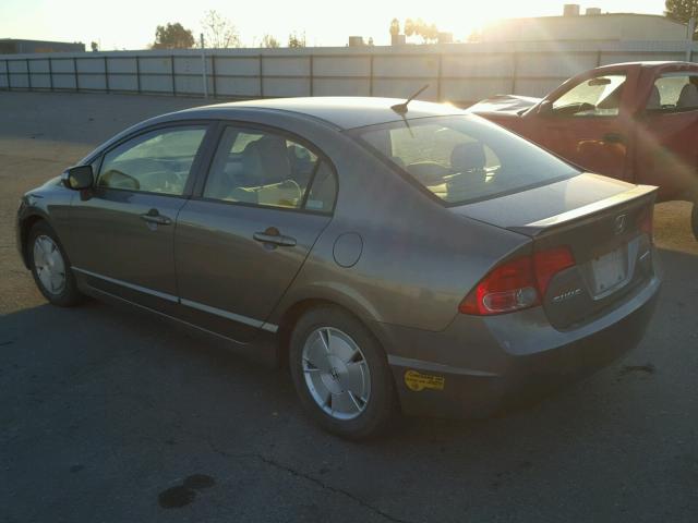 JHMFA36236S010311 - 2006 HONDA CIVIC HYBR GRAY photo 3