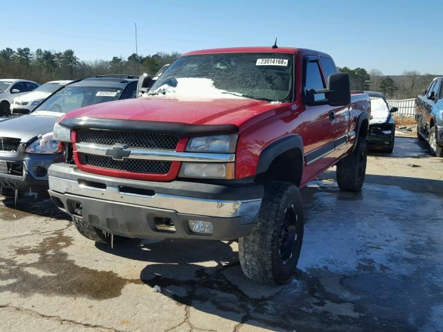 1GCEK19T34E246696 - 2004 CHEVROLET SILVERADO RED photo 2