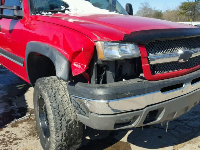 1GCEK19T34E246696 - 2004 CHEVROLET SILVERADO RED photo 9