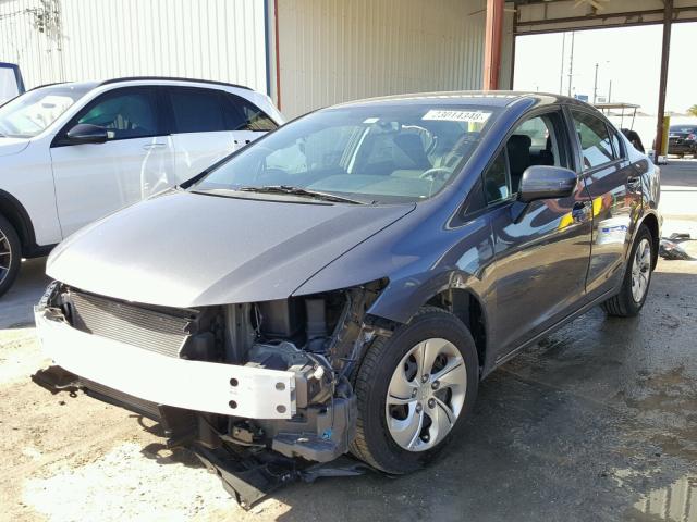 19XFB2F53FE094992 - 2015 HONDA CIVIC LX GRAY photo 2