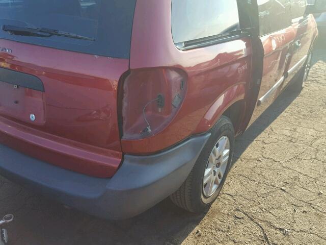 1D4GP25R36B660496 - 2006 DODGE CARAVAN SE RED photo 9