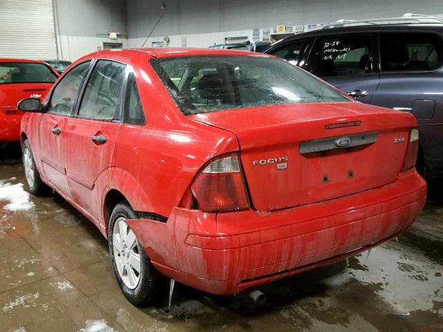 1FAFP34N46W252181 - 2006 FORD FOCUS ZX4 RED photo 3